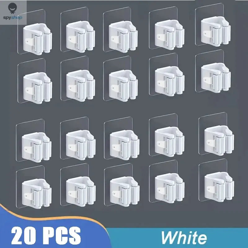 Mop Holder Self-adhesive Broom Stand Wall Mounted Mop Support Sweeping Brush Hook Storage Organizer Bathroom Kitchen Accessories Spy-shop.com