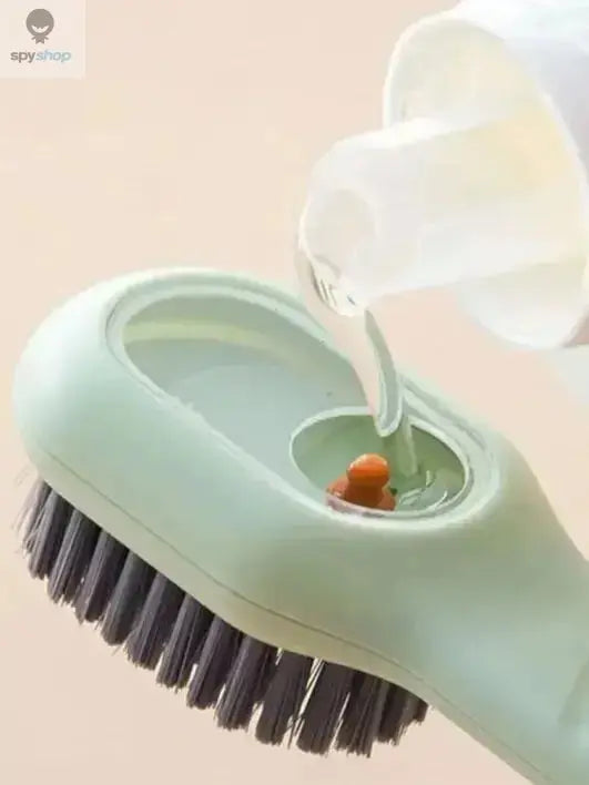 Multi Functional Liquid Added Shoe Brush Household Press Out Liquid For Washing Shoes Shoe Brush Tool Press Type Soft Fur Clo Spy-shop.com
