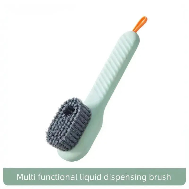 Multi Functional Liquid Added Shoe Brush Household Press Out Liquid For Washing Shoes Shoe Brush Tool Press Type Soft Fur Clo Spy-shop.com