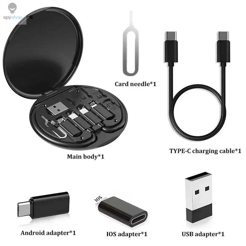 Multi USB Type C to C 60W Charging Adapter Cable Kit USB C to Lighting Conversion Set USB A & Type C to Micro/Type C/Lighting Spy-shop.com