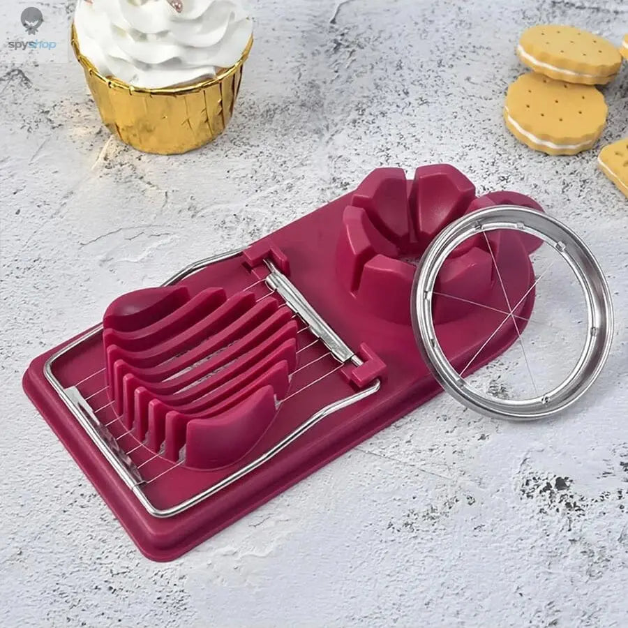 Multifunctional PP Base egg cutter 2-in-1 stainless steel wire pull egg cutter for hanging high-quality kitchen accessory tools Spy-shop.com