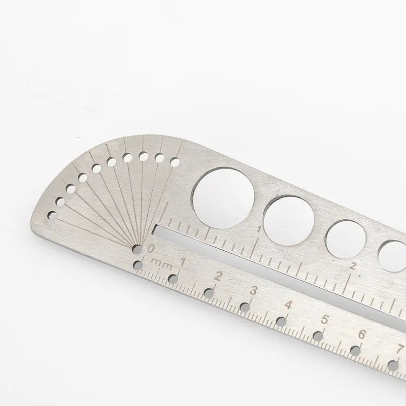 Multifunctional Stainless Steel Angle Protractor Ruler Degree Measuring Tool Kawaii School Supplies