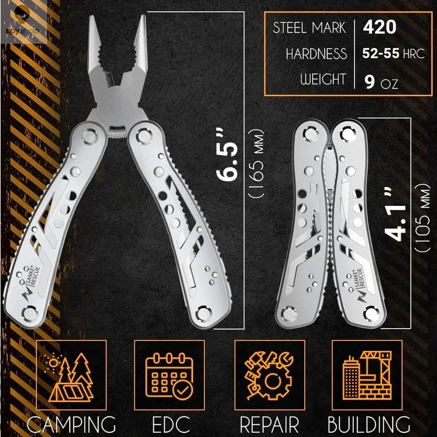 Multitool 24-in-1 Multitools Pliers with Professional Multi-tool for Survival Camping and Hunting Gifts for Men Dad Hus band Spy-shop.com