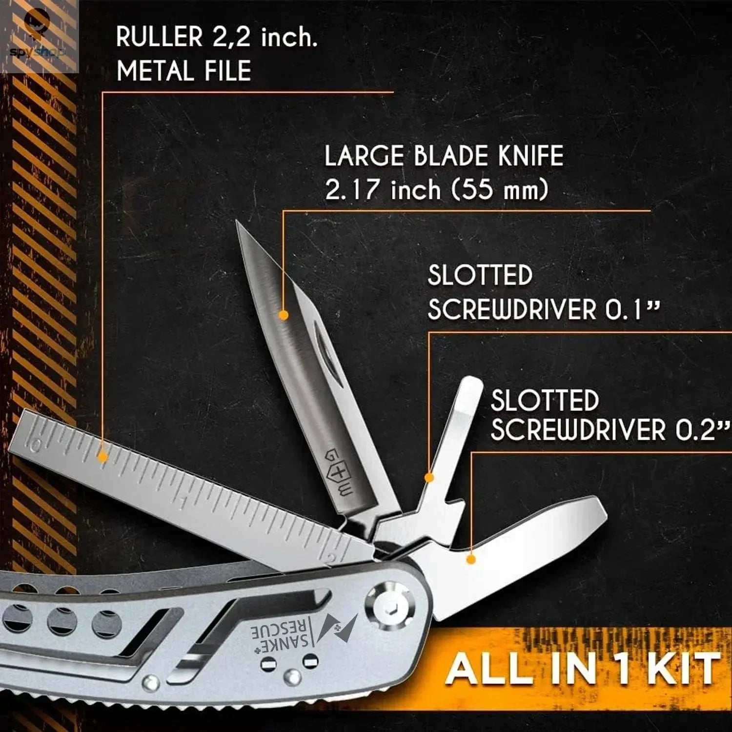 Multitool 24-in-1 Multitools Pliers with Professional Multi-tool for Survival Camping and Hunting Gifts for Men Dad Hus band Spy-shop.com