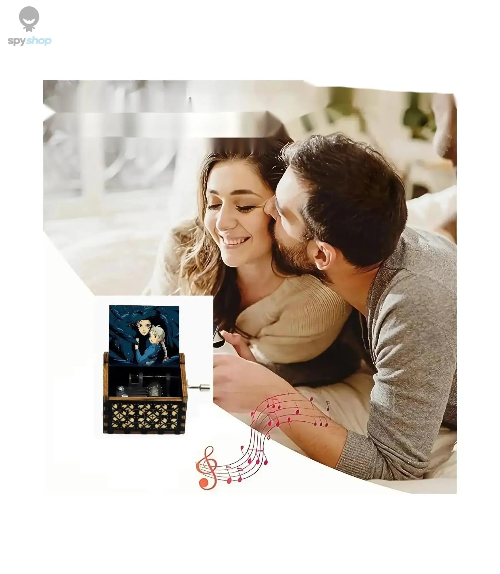 Music Box Anime Theme Music Merry Go Round of Life Wooden Hand Cranked Musical Box New Year Birthday Mother's Day Gift