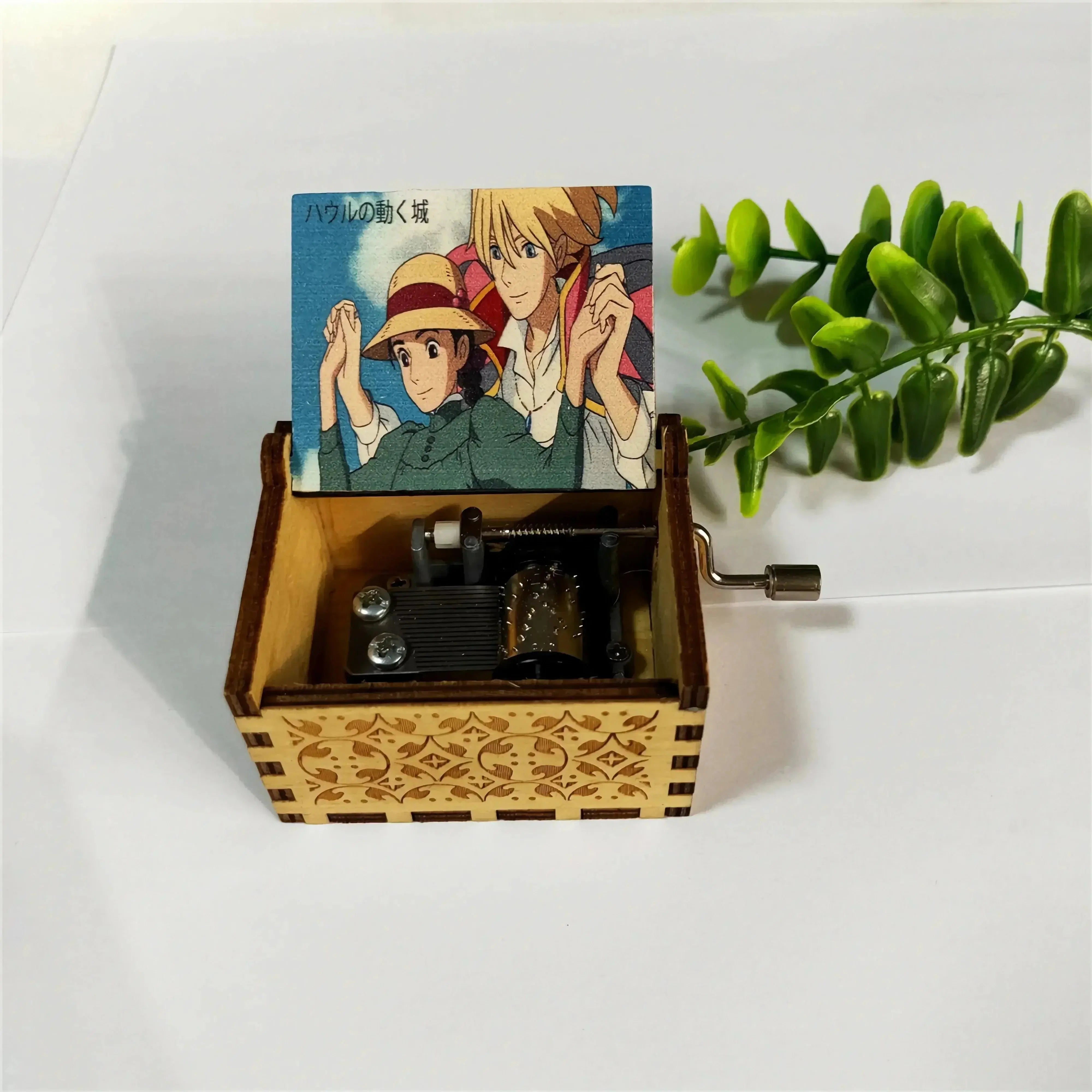 Music Box Anime Theme Music Merry Go Round of Life Wooden Hand Cranked Musical Box New Year Birthday Mother's Day Gift