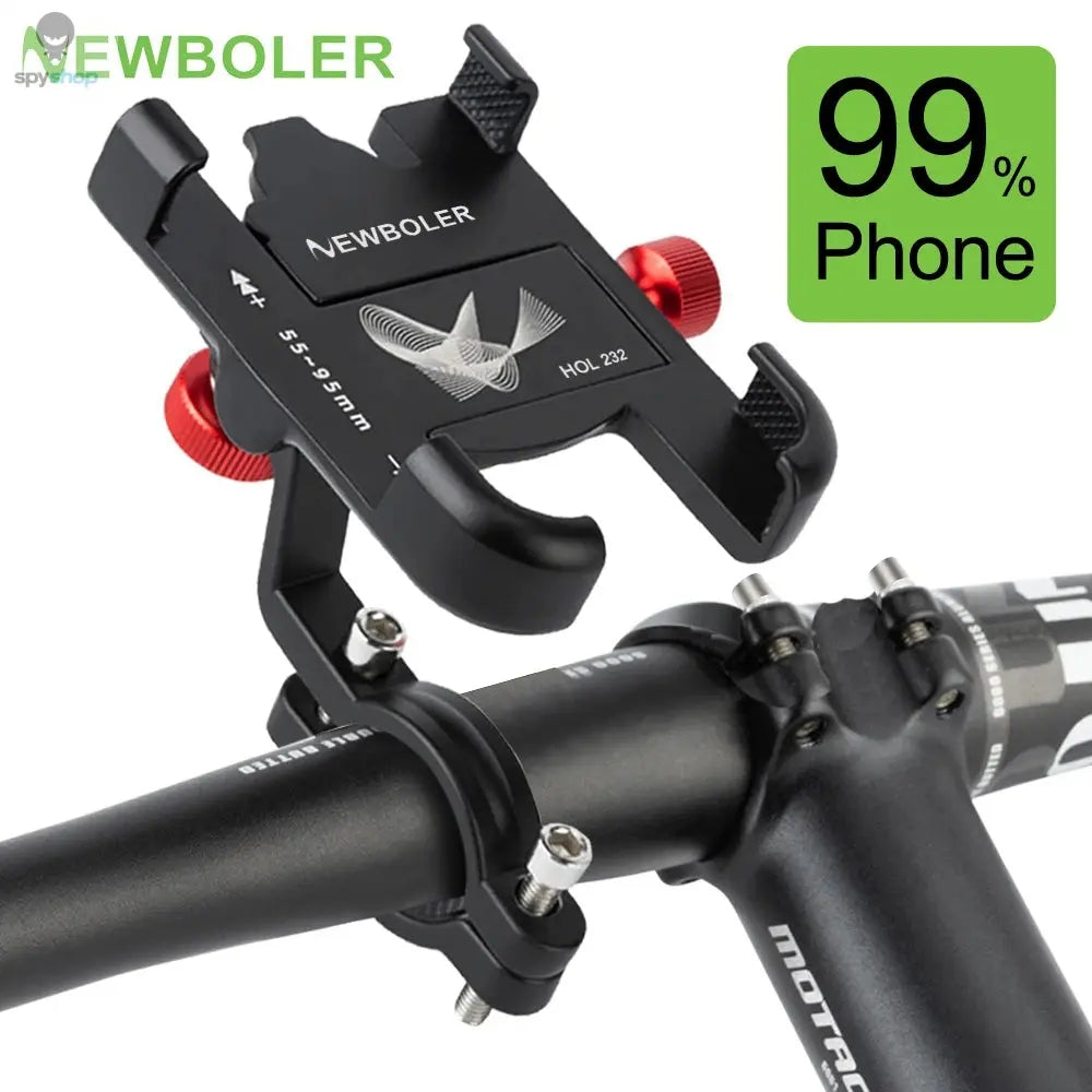 NEWBOLER MTB Phone Mount Stand Bicycle Holder 360° Rotatable Aluminum Adjustable Bike Phone Holder Non-slip Cycling Bracke Spy-shop.com