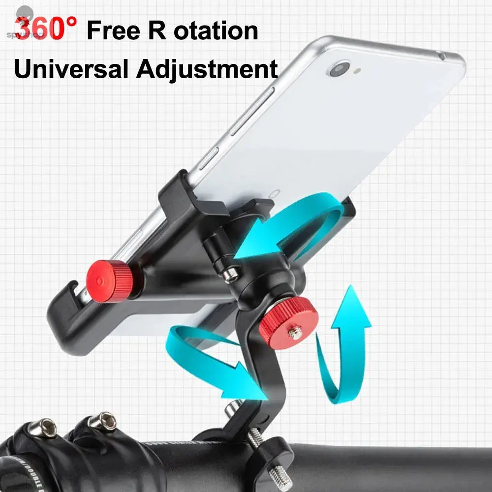 NEWBOLER MTB Phone Mount Stand Bicycle Holder 360° Rotatable Aluminum Adjustable Bike Phone Holder Non-slip Cycling Bracke Spy-shop.com