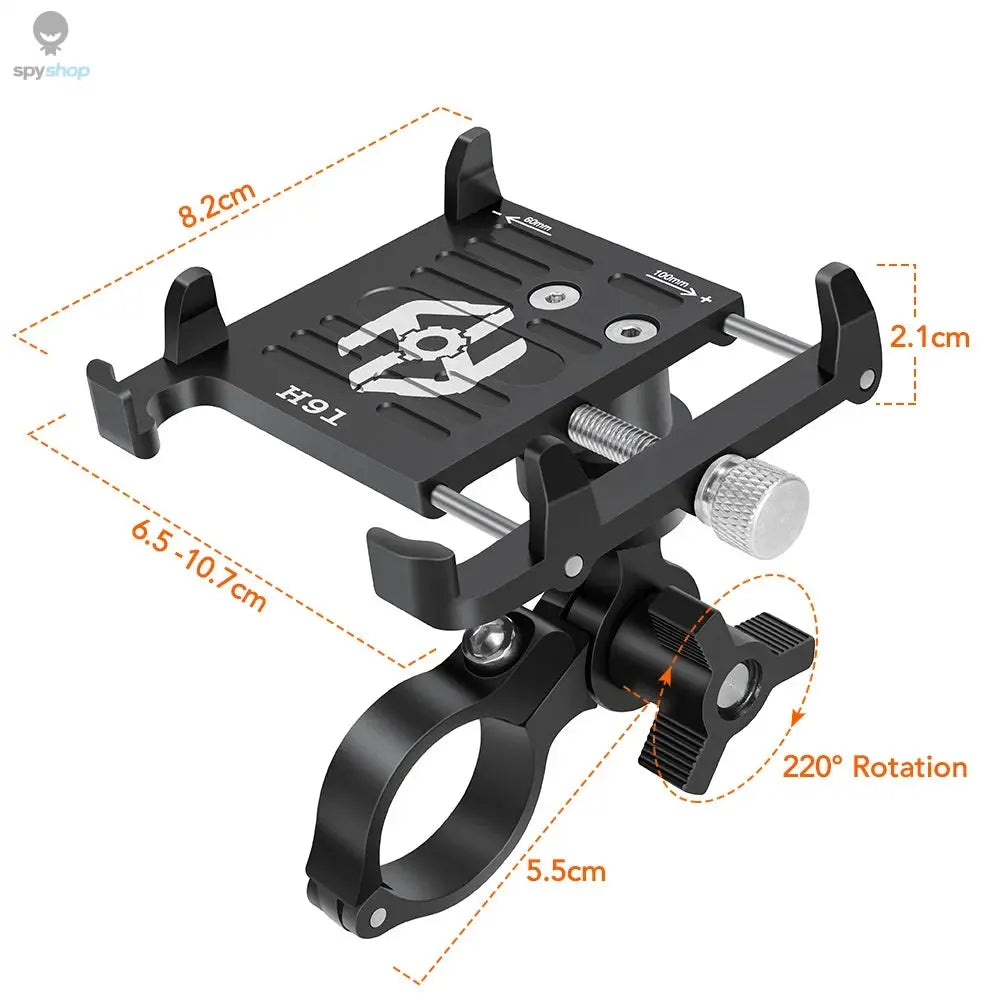 NEWBOLER MTB Phone Mount Stand Bicycle Holder 360° Rotatable Aluminum Adjustable Bike Phone Holder Non-slip Cycling Bracke Spy-shop.com