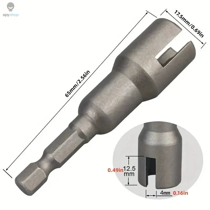 Natural Slotted Butterfly Hole Socket Wrench 65mm Hexagonal Handle Electric Screwdriver Wing Nut Socket Tool Spy-shop.com