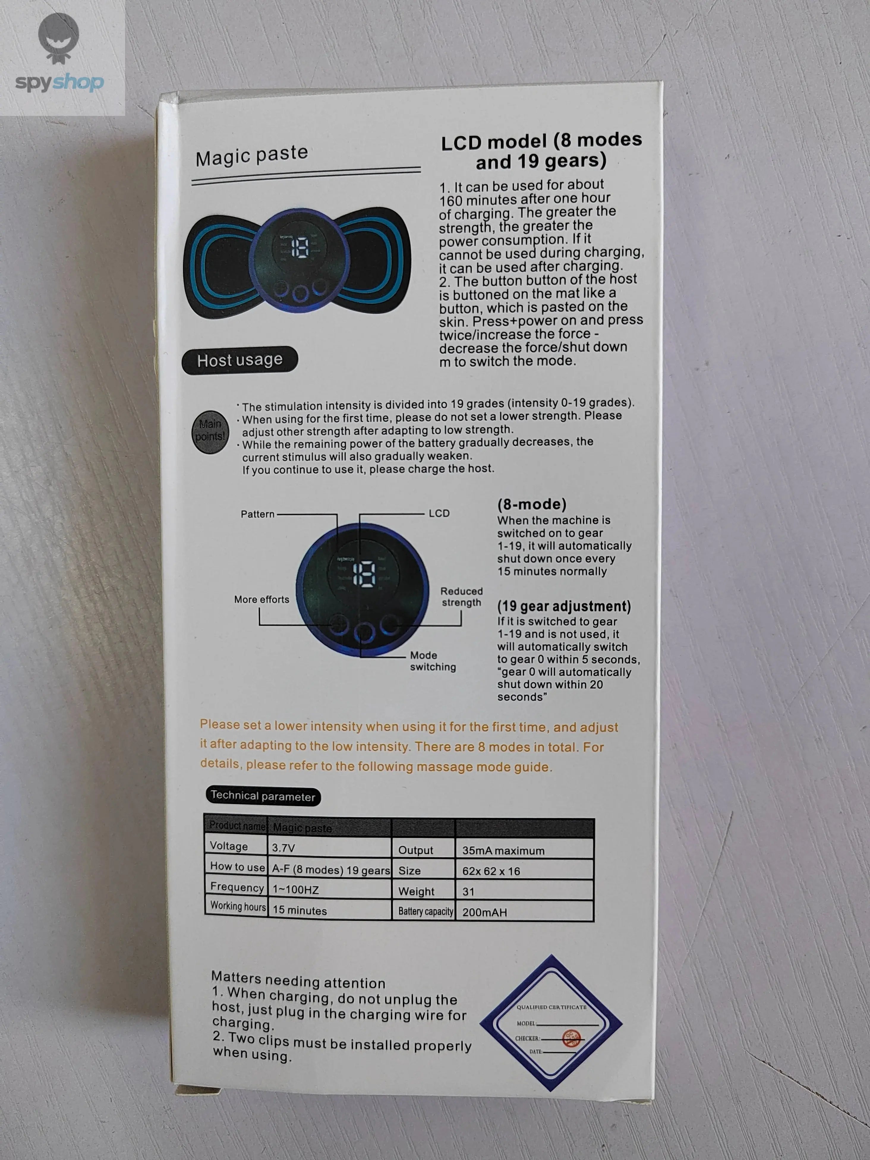 Neck Massager Mini Electric Neck Massage EMS Cervical Back Vertebra Massage Patch 8 Modes Relieve Relax Muscle Fatigue Tools Spy-shop.com