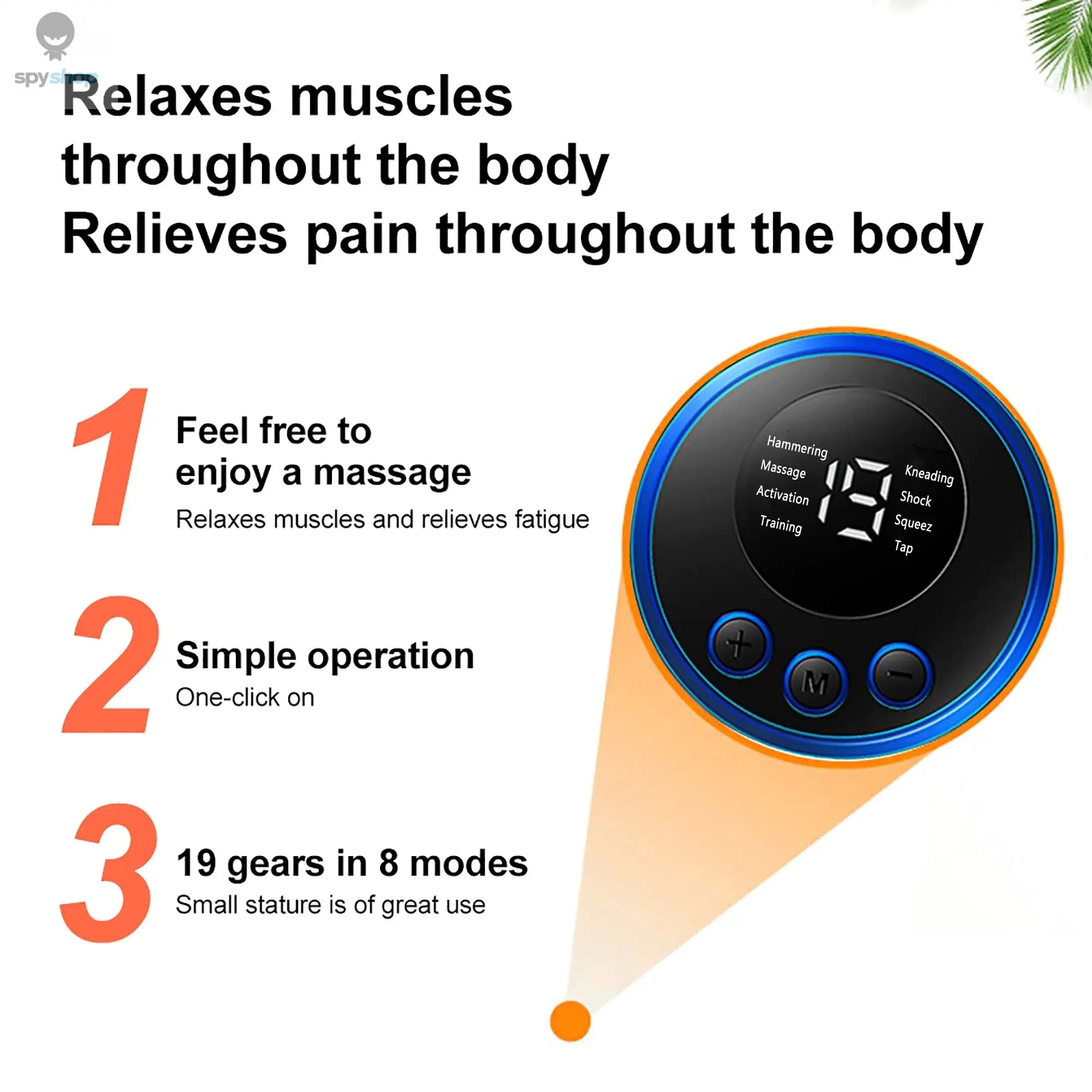 Neck Massager Mini Electric Neck Massage EMS Cervical Back Vertebra Massage Patch 8 Modes Relieve Relax Muscle Fatigue Tools Spy-shop.com