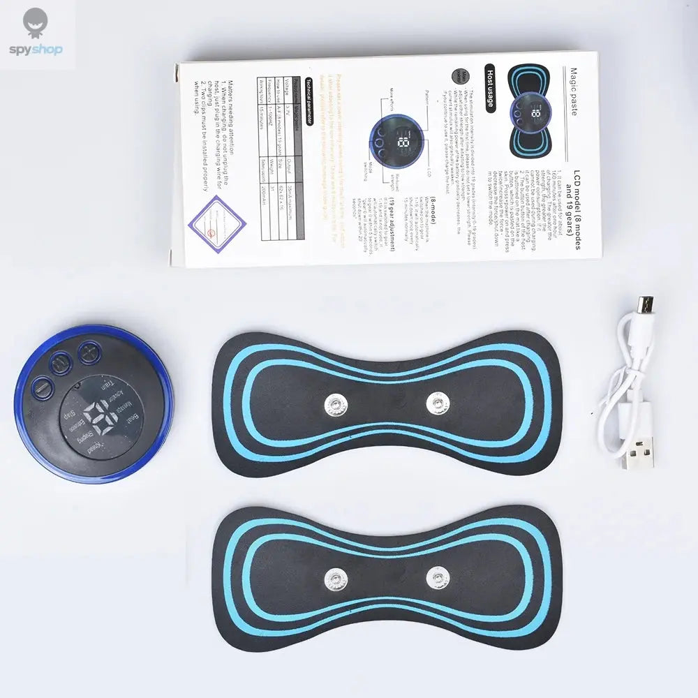 Neck Massager Mini Electric Neck Massage EMS Cervical Back Vertebra Massage Patch 8 Modes Relieve Relax Muscle Fatigue Tools Spy-shop.com