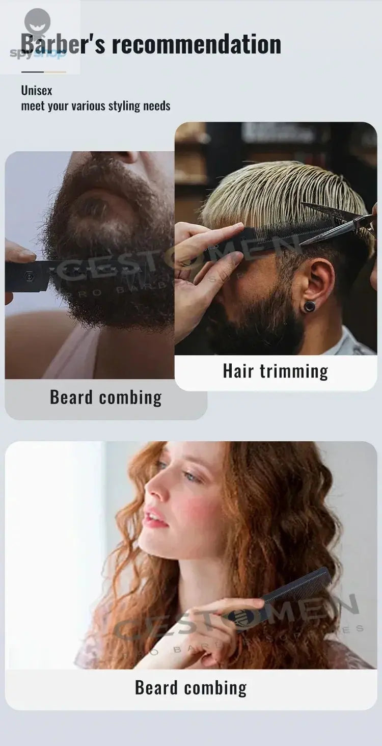 New 2 in 1 Pocket Folding Combs Plastic Wide Tooth Oil Head Comb Beard Combing Barber Hair Clipper Comb Salon Hair Styling Tools Spy-shop.com