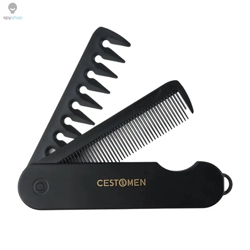 New 2 in 1 Pocket Folding Combs Plastic Wide Tooth Oil Head Comb Beard Combing Barber Hair Clipper Comb Salon Hair Styling Tools Spy-shop.com