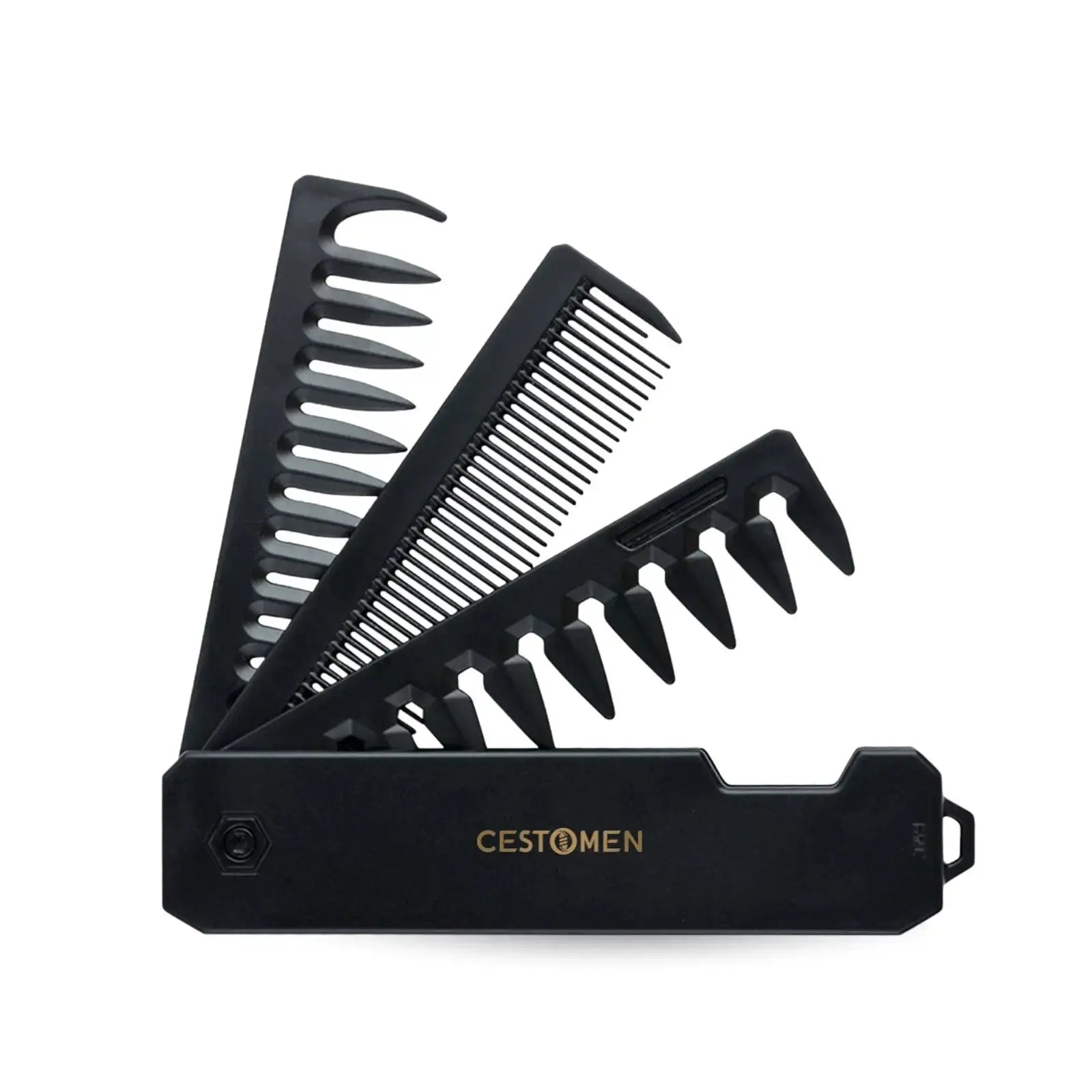 New 2 in 1 Pocket Folding Combs Plastic Wide Tooth Oil Head Comb Beard Combing Barber Hair Clipper Comb Salon Hair Styling Tools Spy-shop.com