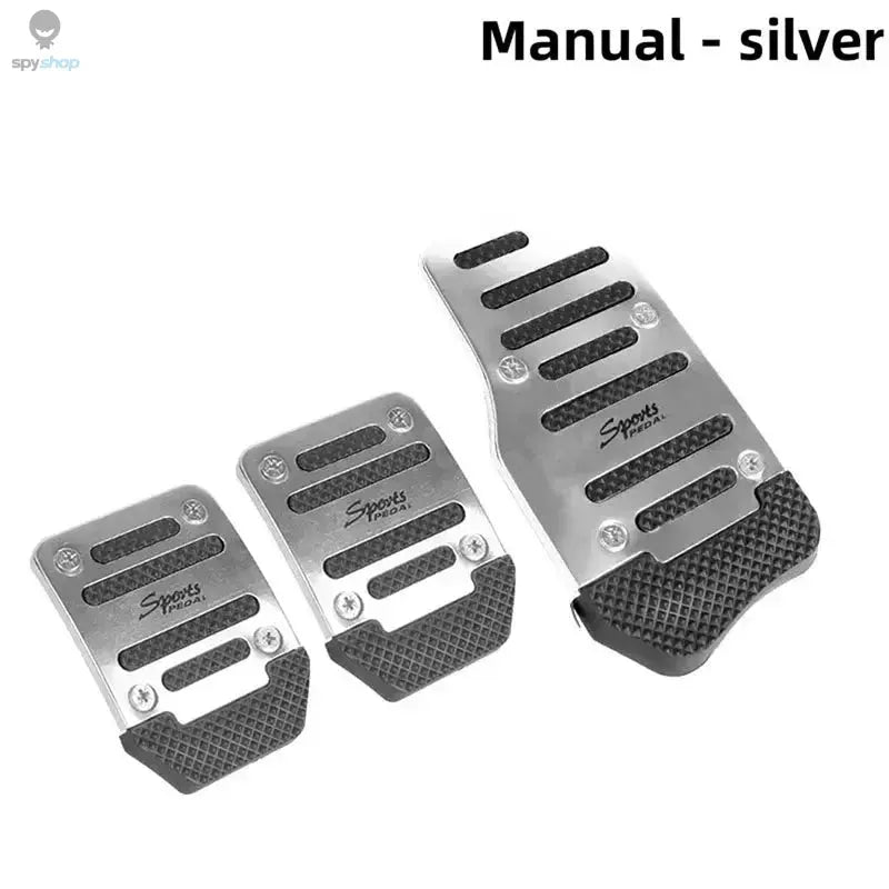 New 3Pcs/set Universal Non-Slip Aluminum Manual Transmission Car Pedal Cover Set Kit Pedali Red/Blue/Silver Car Accessories
