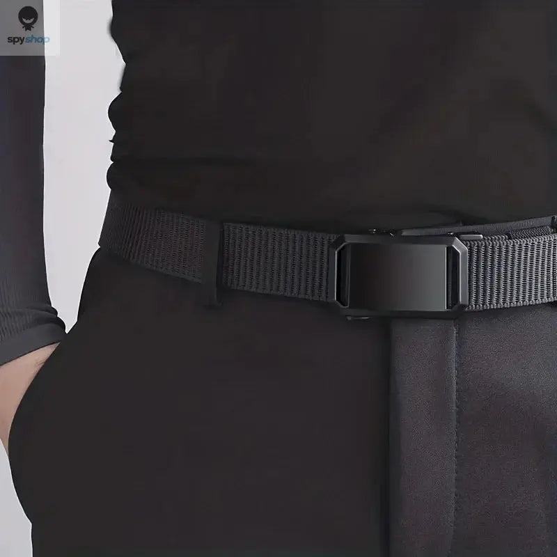 New Automatic Buckle Belt, Canvas Tactical Workwear Casual Outdoor Military Training Pants Belt For Men Spy-shop.com