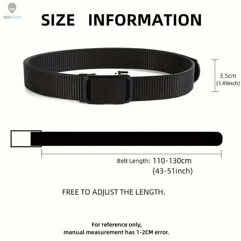 New Automatic Buckle Belt, Canvas Tactical Workwear Casual Outdoor Military Training Pants Belt For Men Spy-shop.com