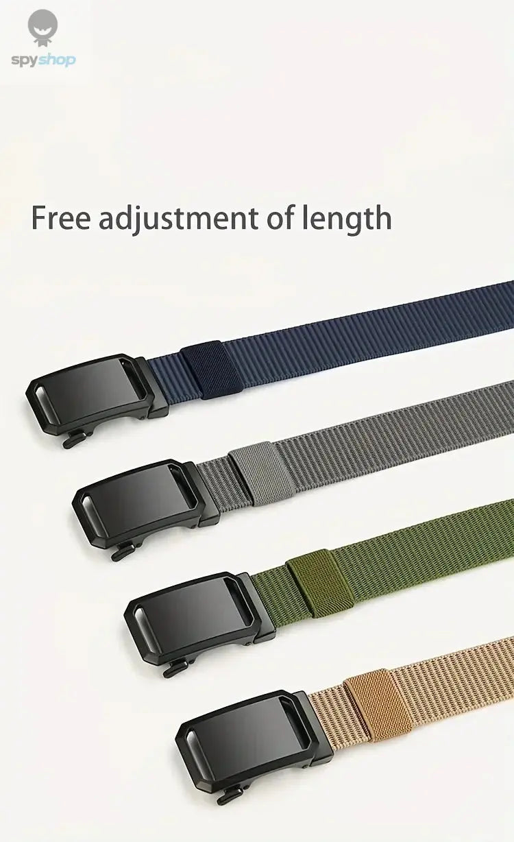 New Automatic Buckle Belt, Canvas Tactical Workwear Casual Outdoor Military Training Pants Belt For Men Spy-shop.com
