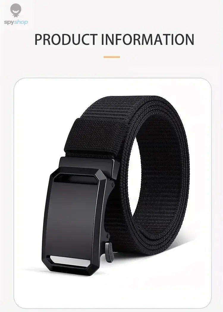 New Automatic Buckle Belt, Canvas Tactical Workwear Casual Outdoor Military Training Pants Belt For Men Spy-shop.com