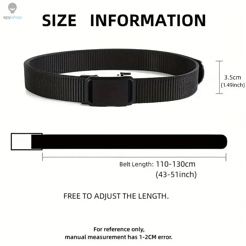 New Automatic Buckle Belt, Canvas Tactical Workwear Casual Outdoor Military Training Pants Belt For Men Spy-shop.com