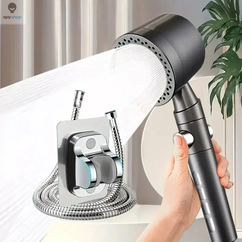 New High Pressure Water Saving Filter Shower Head 5 Modes Handheld Shower Head One Button Stop Bathroom Accessories Set Spy-shop.com