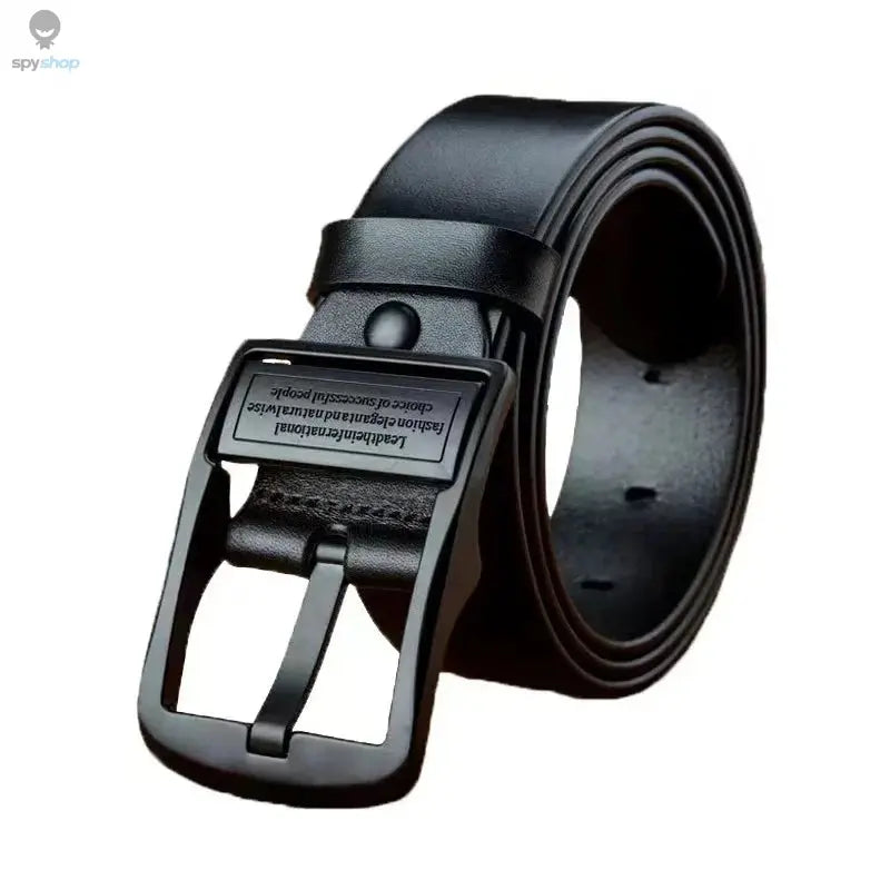 New Leather Cowhide Men's Belt Fashion Metal Alloy Pin Buckle Adult Luxury Brand Jeans Business Casual Waist Male Strap Brand Spy-shop.com