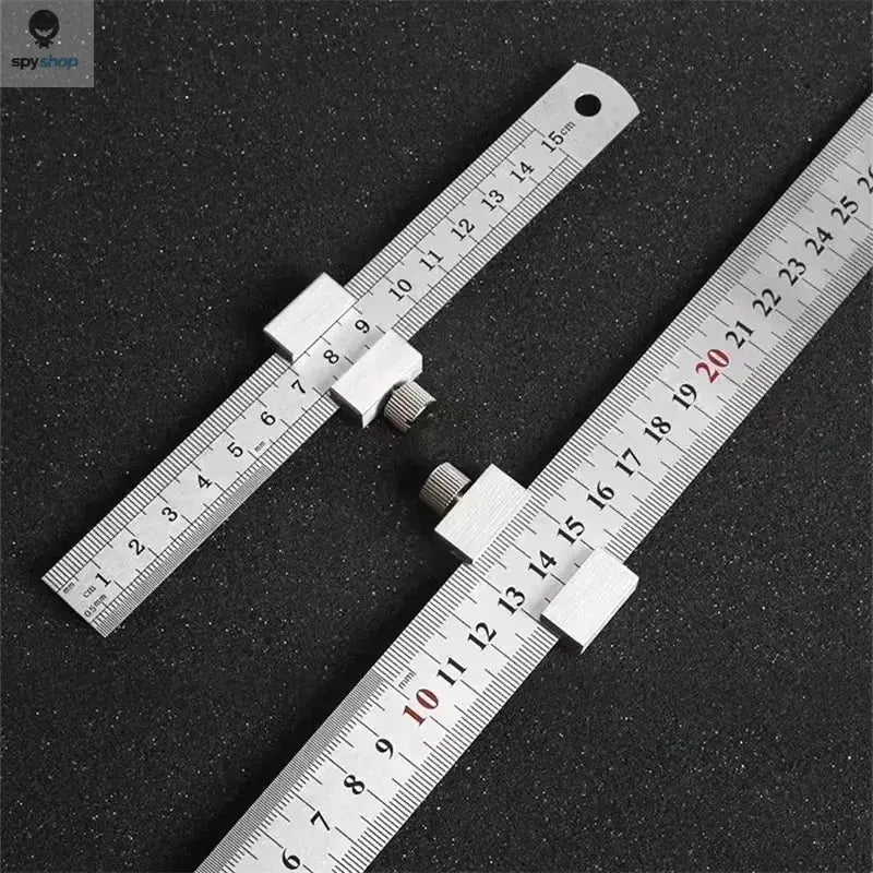 New Protable Accurate positioning Woodworking Tools Carpentry Steel Ruler Positioning Limit Block Measuring Marking Gauge