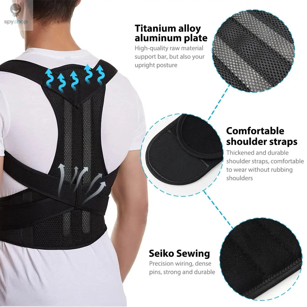 New Upper Back Posture Corrector Posture Clavicle Support Corrector Back Straight Shoulders Brace Strap Correctpor