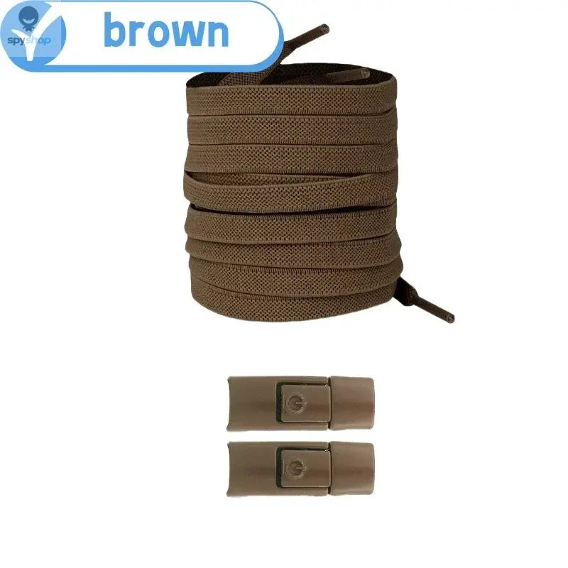 New Without Ties Elastic Laces No Tie Shoe Laces Press Lock Shoelaces Sneaker Kids Adult 8MM Widened Flat Shoelace for Shoes Spy-shop.com