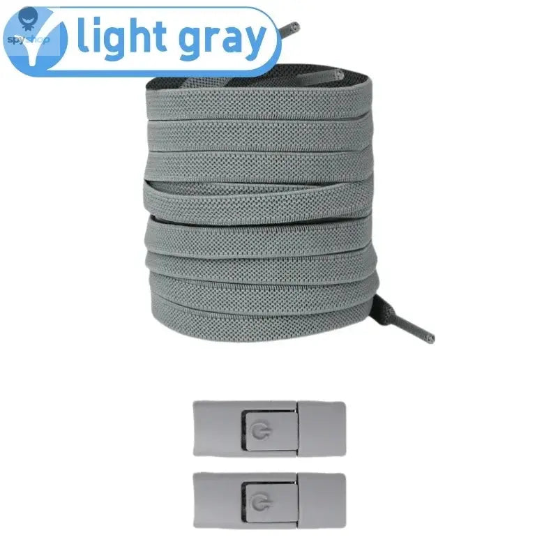 New Without Ties Elastic Laces No Tie Shoe Laces Press Lock Shoelaces Sneaker Kids Adult 8MM Widened Flat Shoelace for Shoes Spy-shop.com