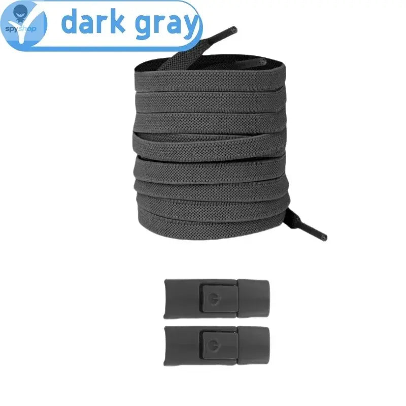New Without Ties Elastic Laces No Tie Shoe Laces Press Lock Shoelaces Sneaker Kids Adult 8MM Widened Flat Shoelace for Shoes Spy-shop.com