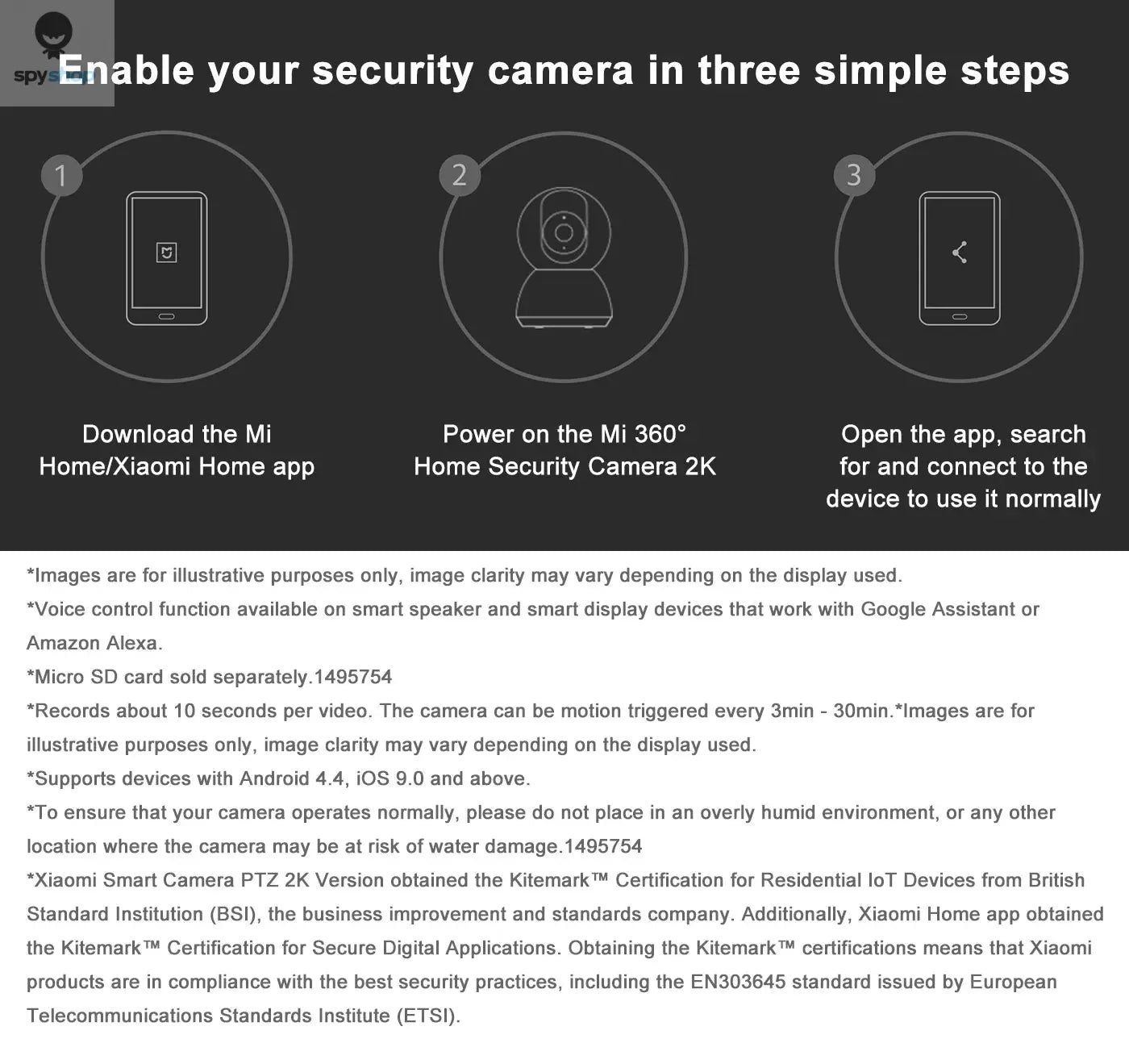 New Xiaomi Smart Camera 2K 1296P HD 360 Angle Indoor Baby Security Monitor WIFI Night Webcam Video IP Camera Mi Smart Home Spy-shop.com