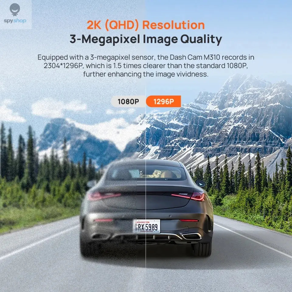 【New】70mai Dash Cam M310 1296P Resolution 130°FOV Smart Voice Control Support 24H Parking Guard Night Vision 70mai M310 Car DVR Spy-shop.com