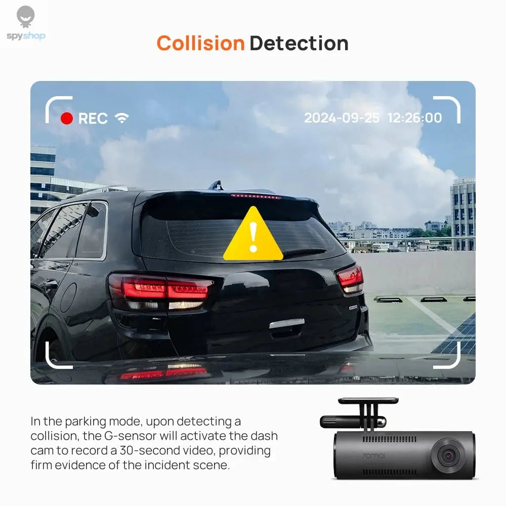 【New】70mai Dash Cam M310 1296P Resolution 130°FOV Smart Voice Control Support 24H Parking Guard Night Vision 70mai M310 Car DVR Spy-shop.com