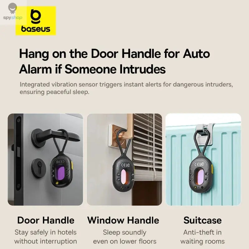 【New】Baseus Camera Detector Intelligent Hidden Camera Signal Detector Rechargeable Hanging Security Alarm Protection Detector Spy-shop.com