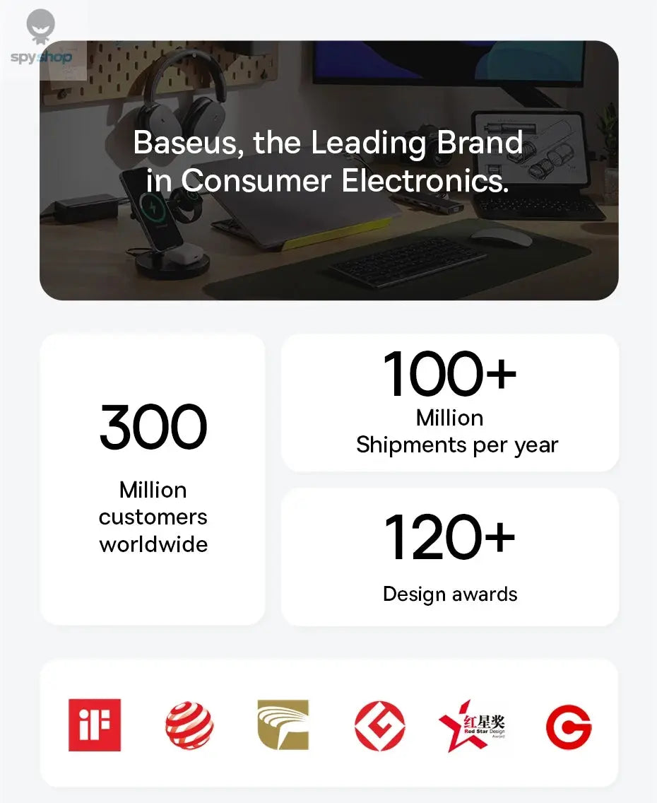 【New】Baseus Camera Detector Intelligent Hidden Camera Signal Detector Rechargeable Hanging Security Alarm Protection Detector Spy-shop.com