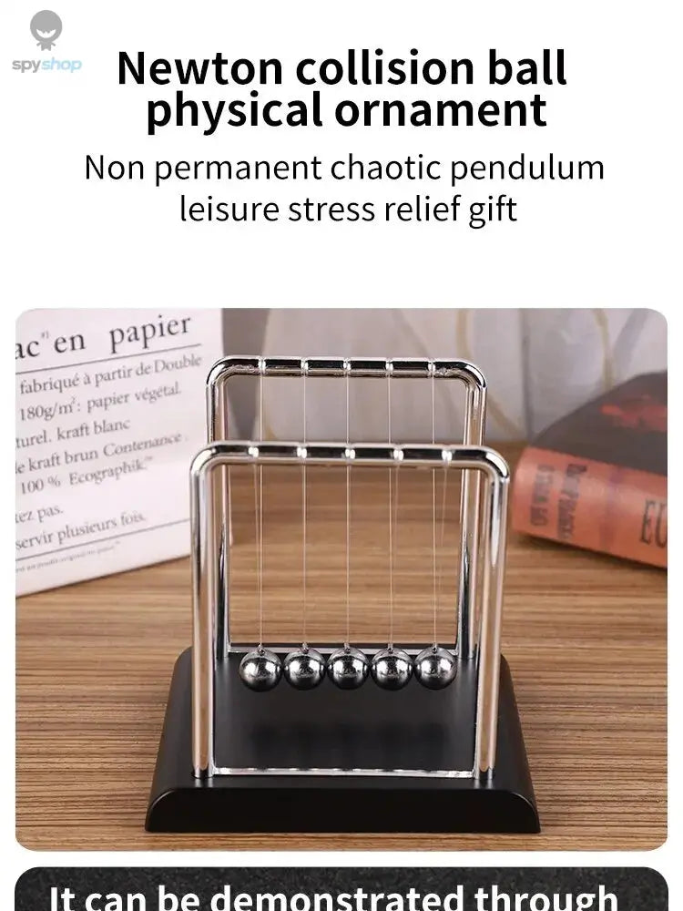 Newton's Cradle Balance Steel Ball Teaching Supplies Physics Science Pendulum Desktop Toys Stress Relief Gifts Home Decoration Spy-shop.com