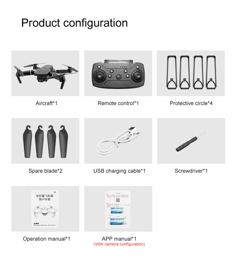 Çift Kameralı ve Optik Akışlı E88 Pro Drone