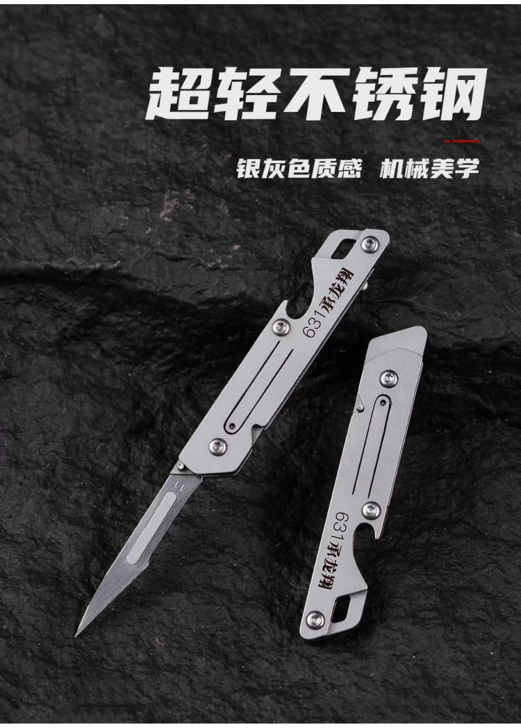 Stainless Steel Fast‑Open Scalpel Mini Bottle Opener Knife