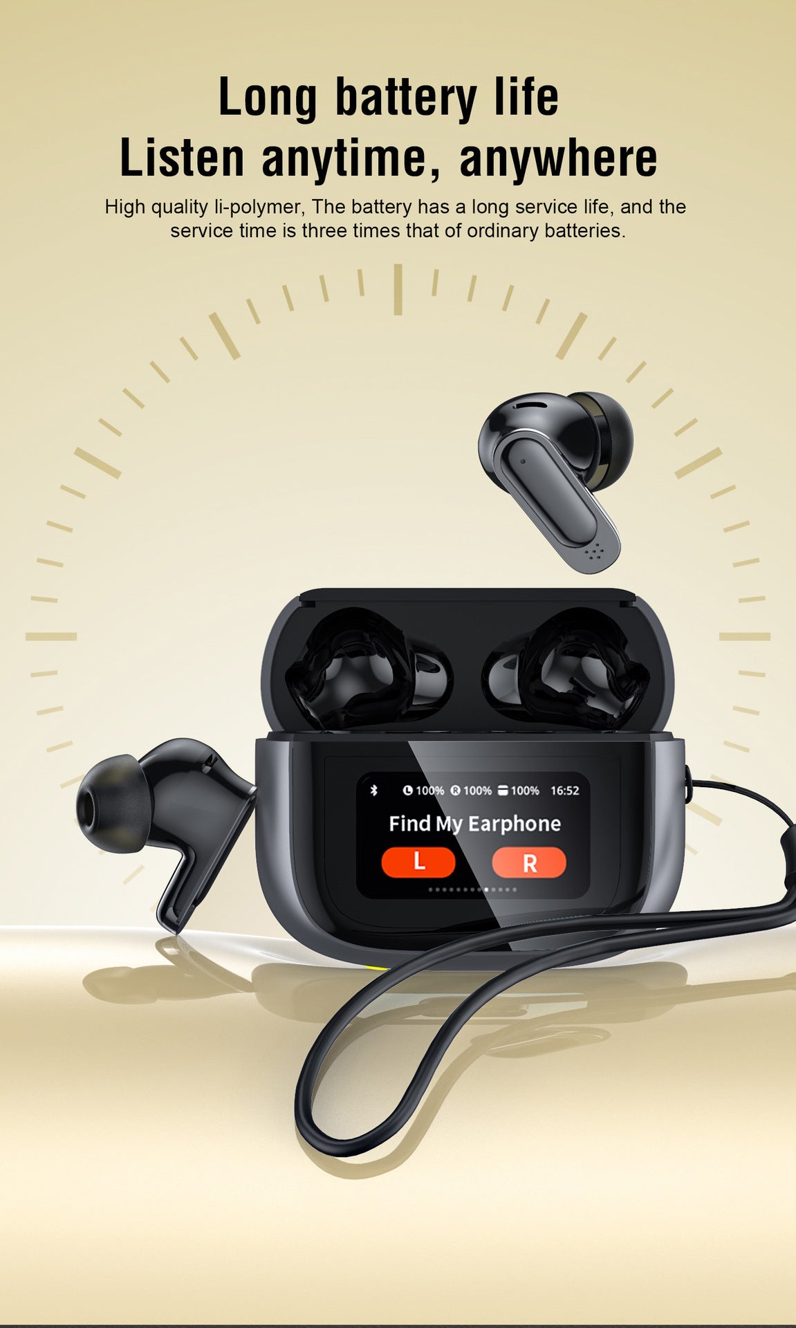 Wireless Bluetooth 5.3 In-Ear Earbuds with Touch Control and Deep Bass