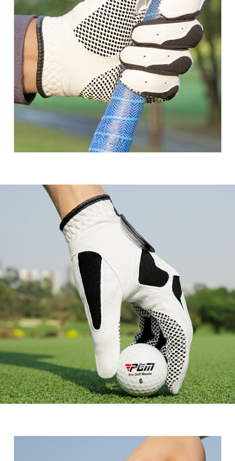 PGM Professional Golf Gloves Microfiber Cloth Fabric Breathable Non-Slip Gloves Club Swing Putting Training Gloves