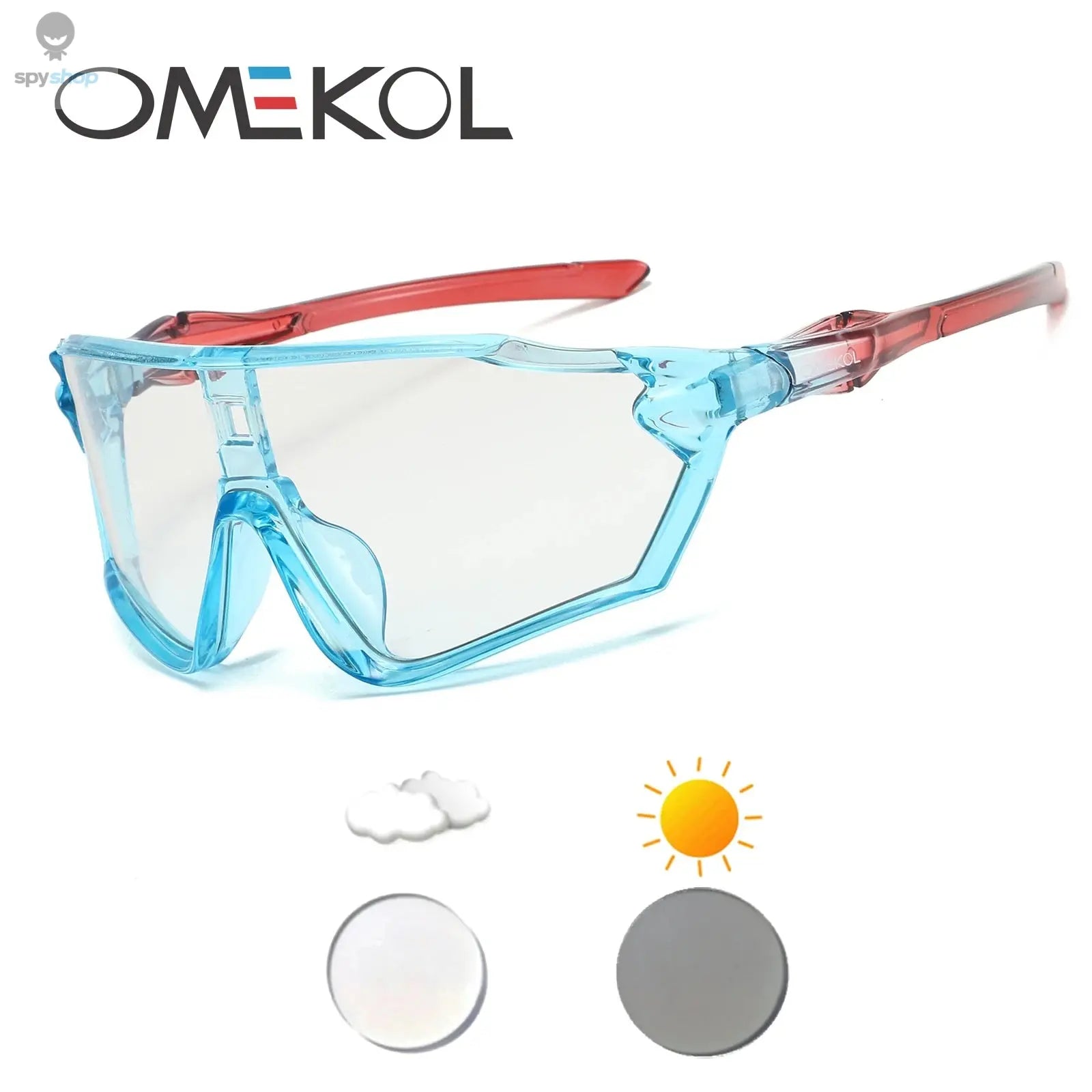 OMEKOL Brand New Photochromic Cycling Glasses Bicycle Eyewear Men Women Mtb Bike Baseball Sports Sunglasses Cycling Glasses