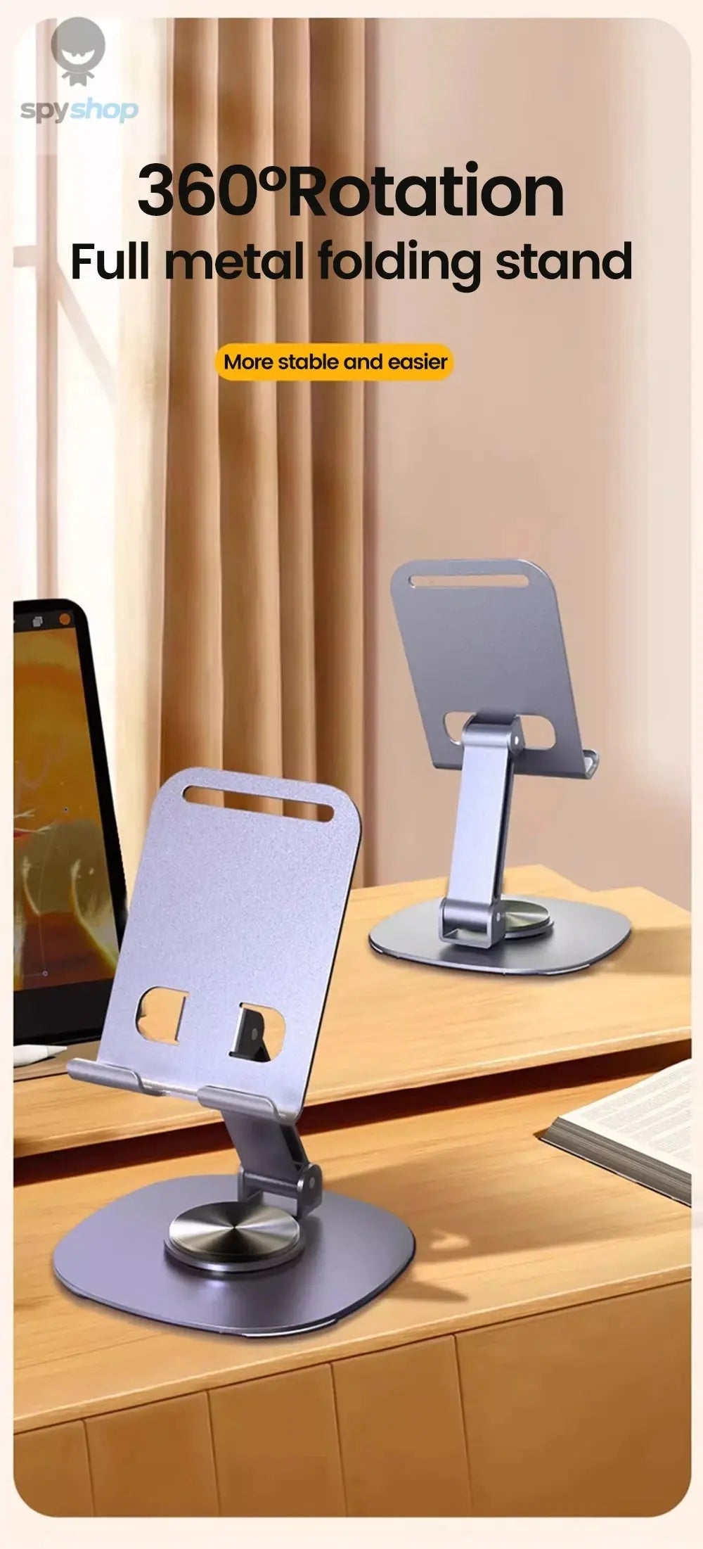 Olaf Rotating Table Cell Phone Holder Support Desktop Stand For iPad Samsung iPhone 15 14 13 Mobile Mount Spy-shop.com