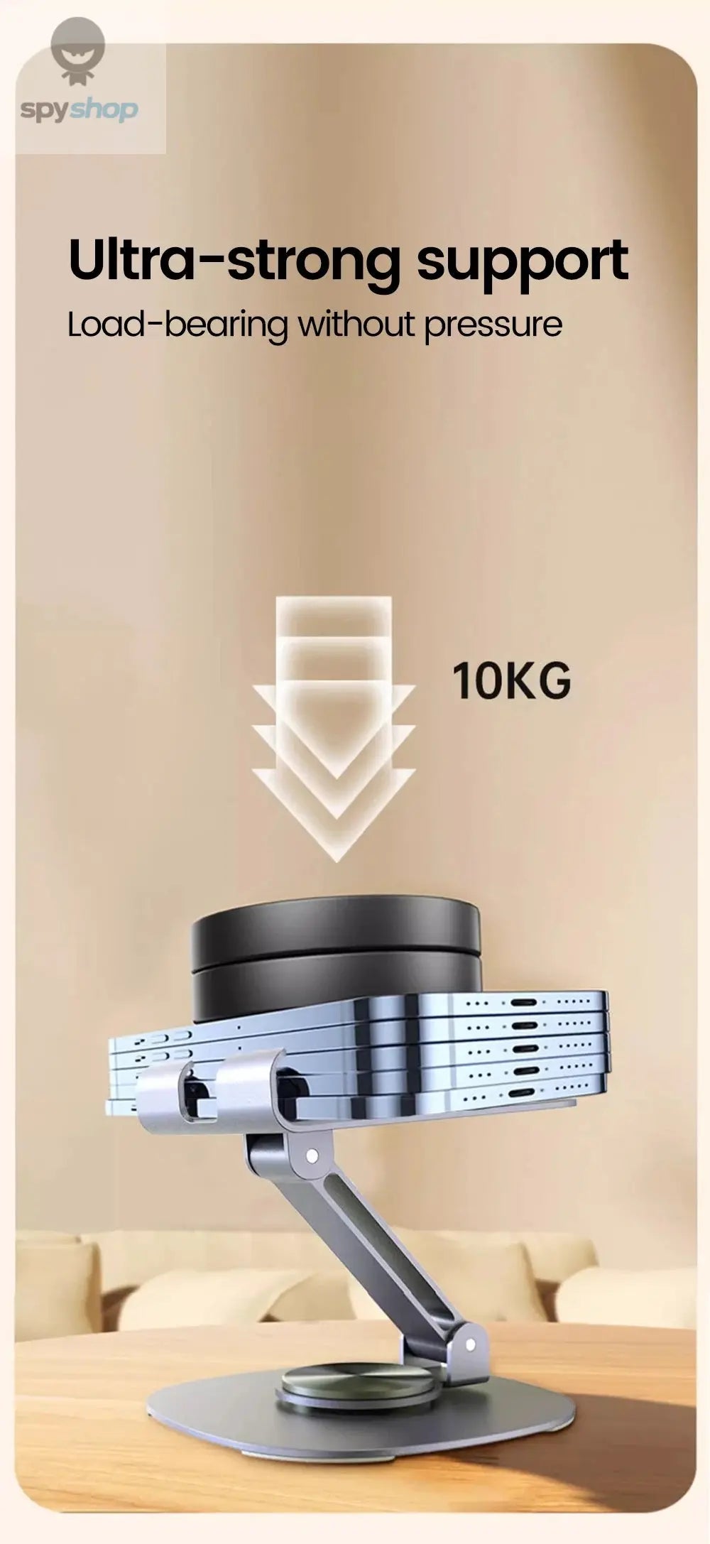 Olaf Rotating Table Cell Phone Holder Support Desktop Stand For iPad Samsung iPhone 15 14 13 Mobile Mount Spy-shop.com