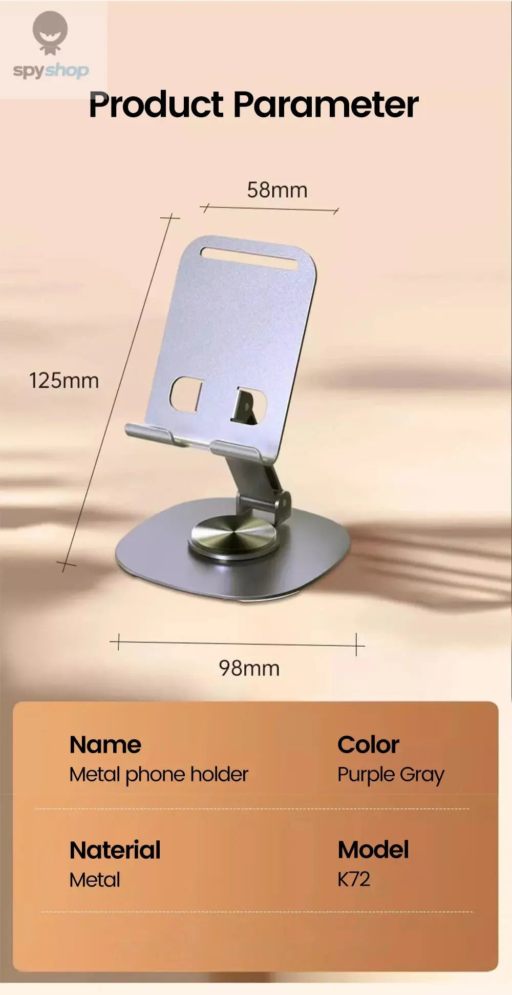 Olaf Rotating Table Cell Phone Holder Support Desktop Stand For iPad Samsung iPhone 15 14 13 Mobile Mount Spy-shop.com