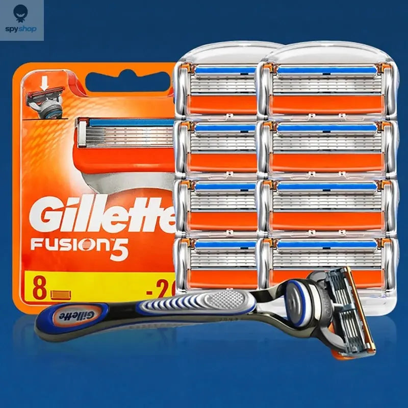 Original Gillette Fusion 5 Men's Razor Blades 5 Layers Safety Manual Shaving Head Anti-Friction Blade Beard Shaver Refills Spy-shop.com