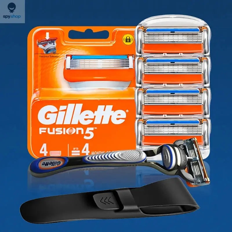 Original Gillette Fusion 5 Men's Razor Blades 5 Layers Safety Manual Shaving Head Anti-Friction Blade Beard Shaver Refills Spy-shop.com