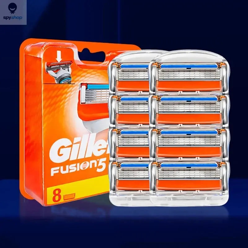 Original Gillette Fusion 5 Men's Razor Blades 5 Layers Safety Manual Shaving Head Anti-Friction Blade Beard Shaver Refills Spy-shop.com